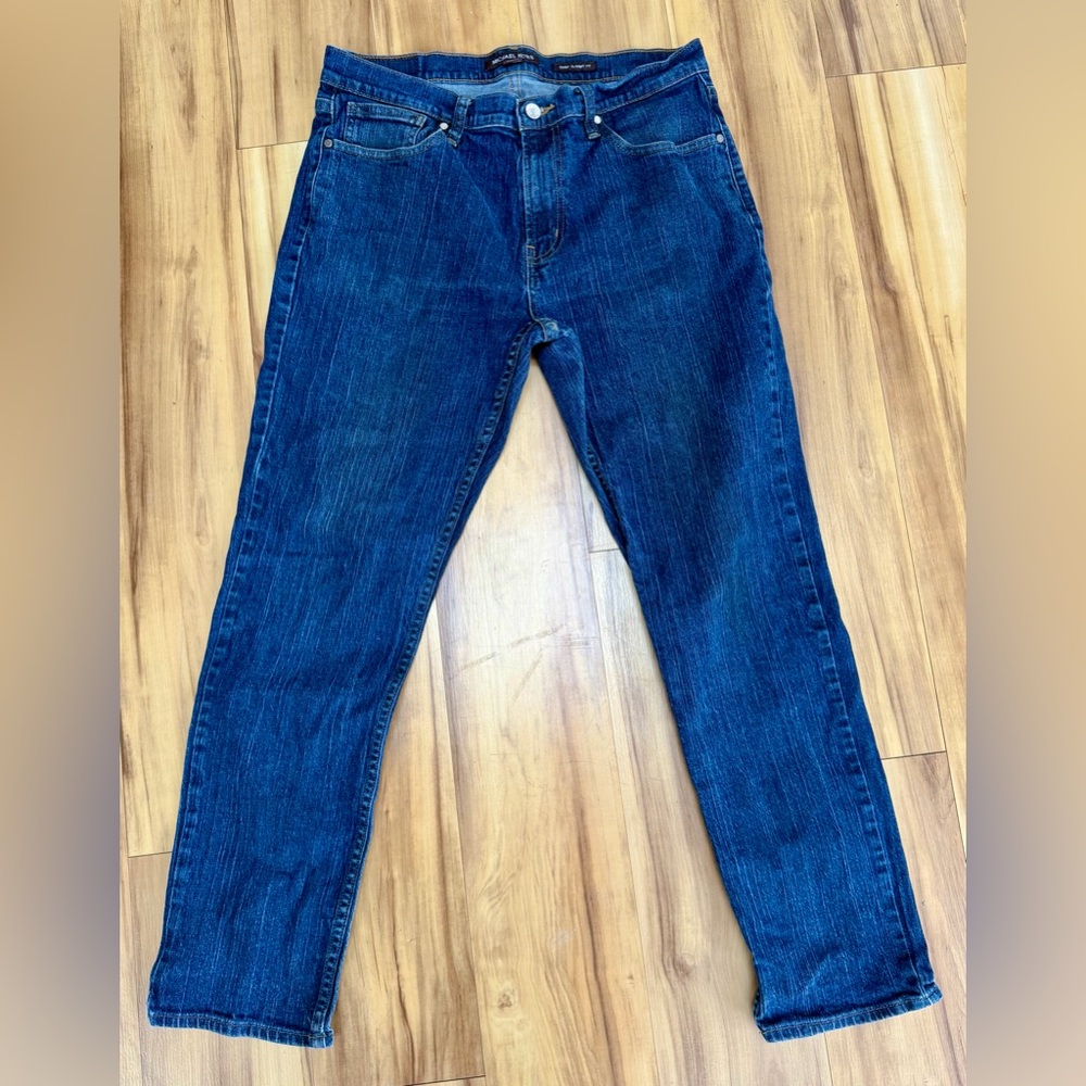 136: Michael Kors Deep Blue Straight Men's Jeans - 32/30